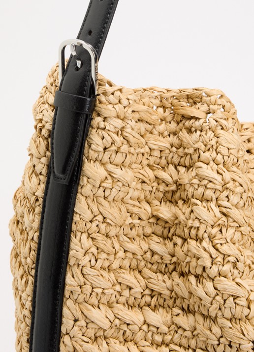 TOTEME Shopper met details van leer - detail 3 beige