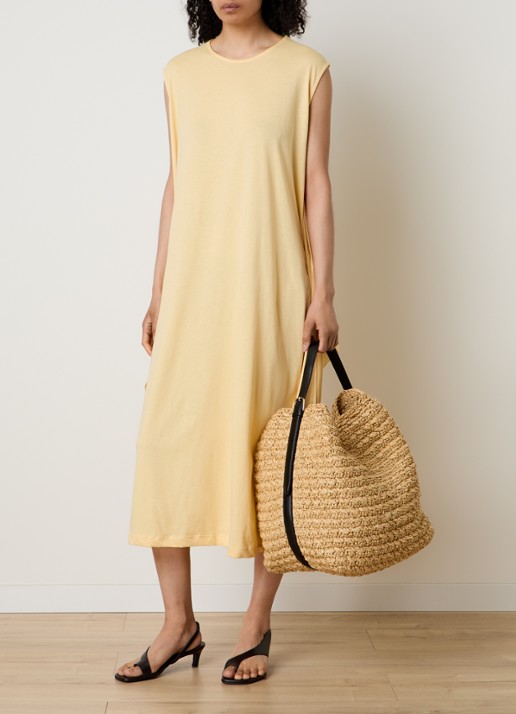 TOTEME Shopper met details van leer - voorkant 7 beige