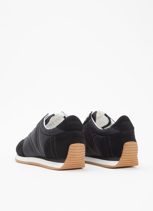 TOTEME Sport sneaker met details van suède - achterkant 6 zwart