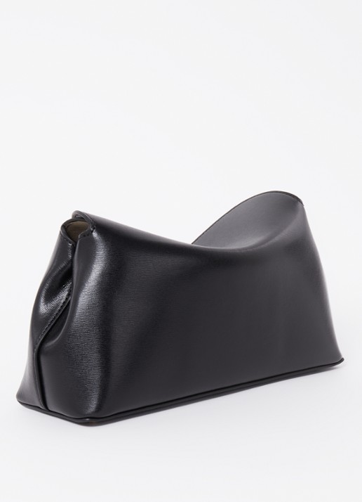 TOTEME T-Lock clutch van leer - achterkant zwart