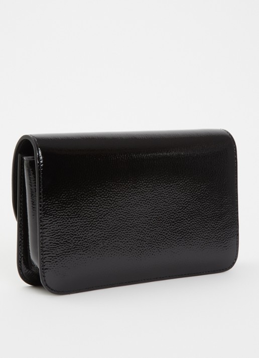 TOTEME T-Lock crossbodytas van leer  - achterkant zwart