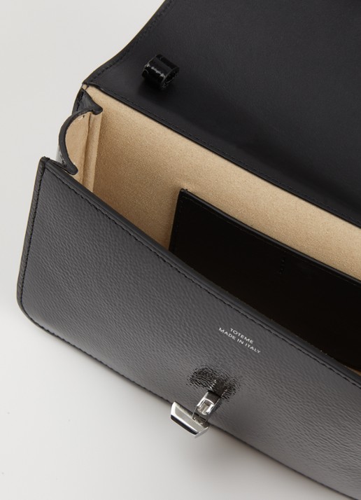 TOTEME T-Lock crossbodytas van leer  - detail 3 zwart