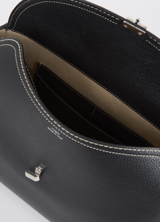 TOTEME T-Lock handtas van leer - detail zwart