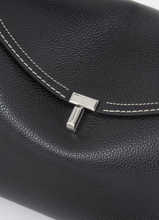 TOTEME T-Lock handtas van leer - detail 3 zwart