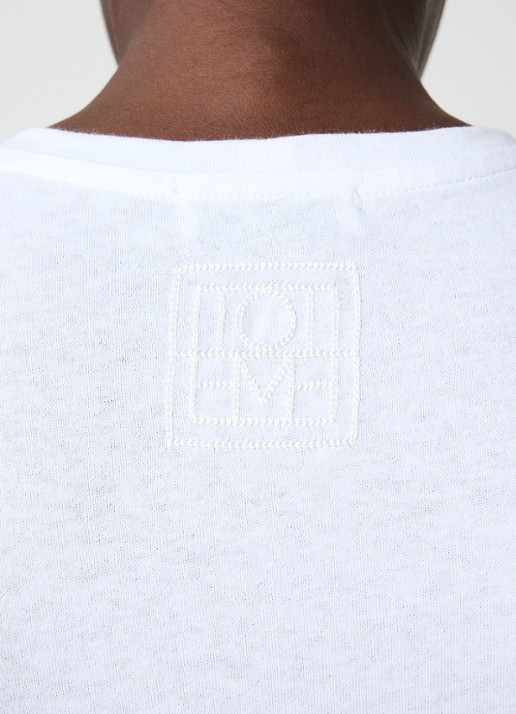 TOTEME T-shirt met ronde hals - detail 2 wit