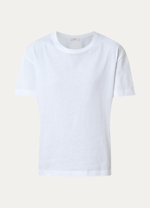 TOTEME T-shirt met ronde hals - voorkant 3 wit