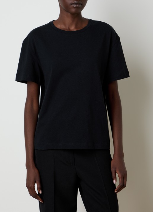 TOTEME T-shirt met ronde hals - detail 4 zwart