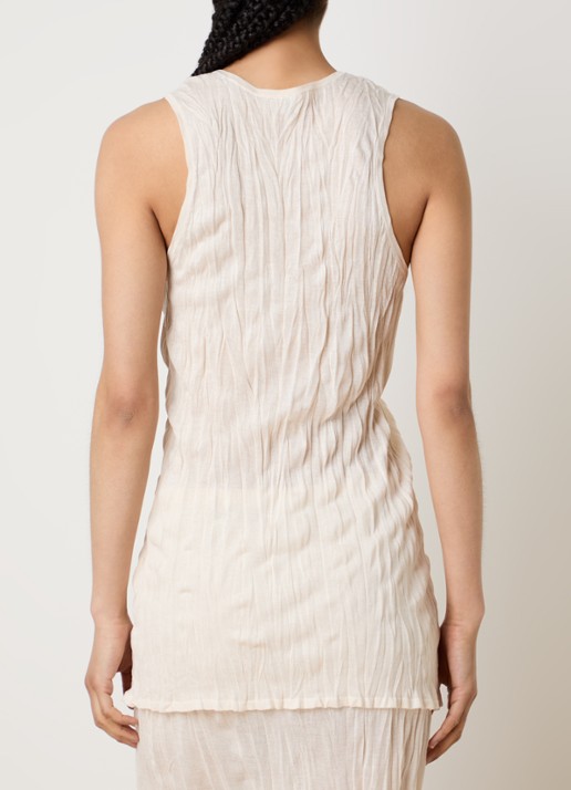 TOTEME Tanktop met structuur - achterkant 5 vanillegeel