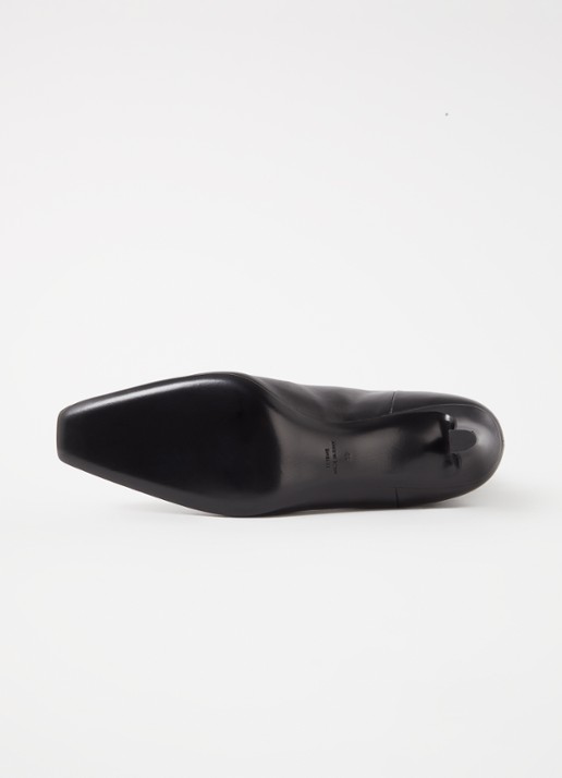 TOTEME The Mid Heel enkellaarsje van leer - detail 5 zwart