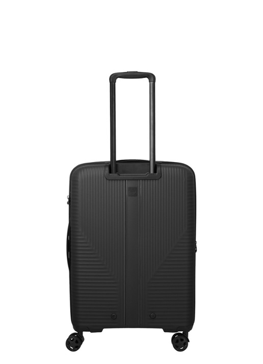 Travelite Air Stripe vergrootbare spinner 66 cm - achterkant zwart