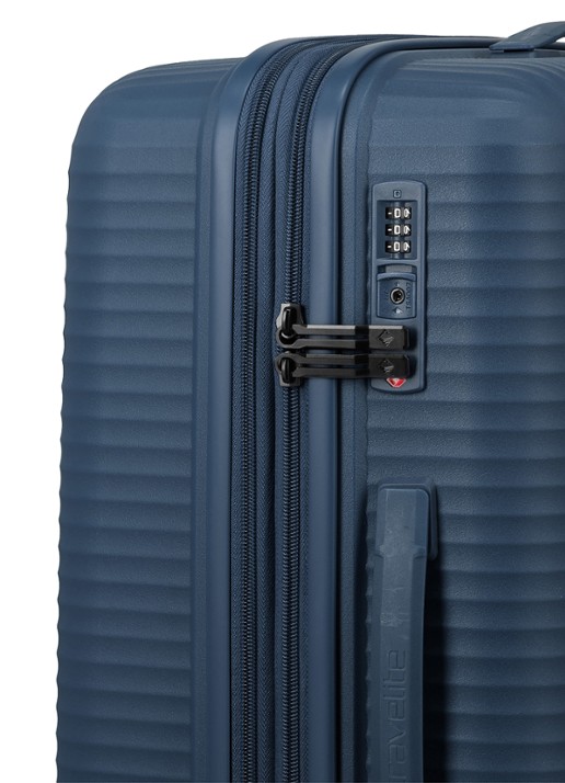 Travelite Air Stripe vergrootbare spinner 66 cm - detail 5 donkerblauw