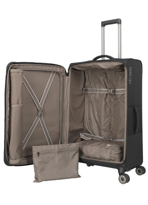 Travelite Crosslite 5.0 L vergrootbare spinner 77 cm - detail 4 zwart