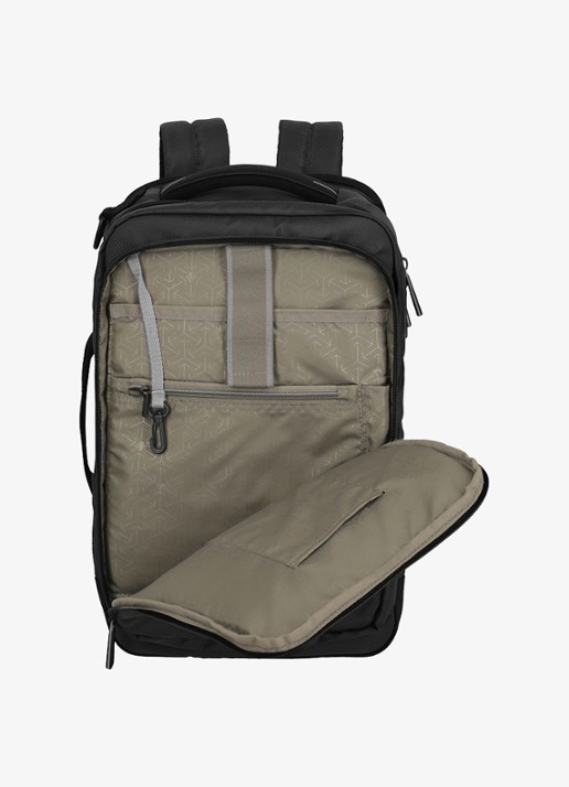 Travelite Crosslite underseater rugzak met 15 inch laptopvak - voorkant 2 zwart