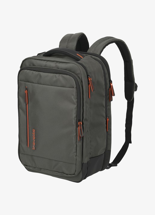 Travelite Crosslite underseater rugzak met 15 inch laptopvak - detail groen