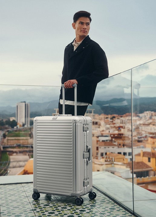 Travelite Next L spinner 77 cm - voorkant 6 zilver