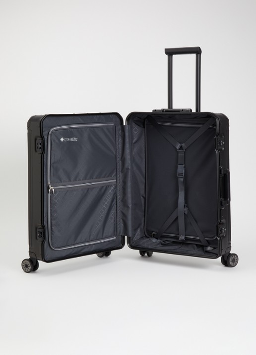 Travelite Next M spinner 67 cm - voorkant 2 zwart