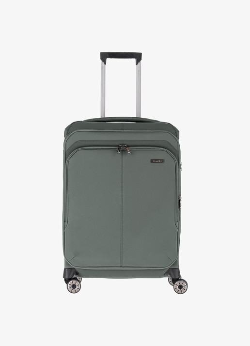 Travelite Priima M vergrootbare spinner 68 cm - voorkant 7 olijfgroen