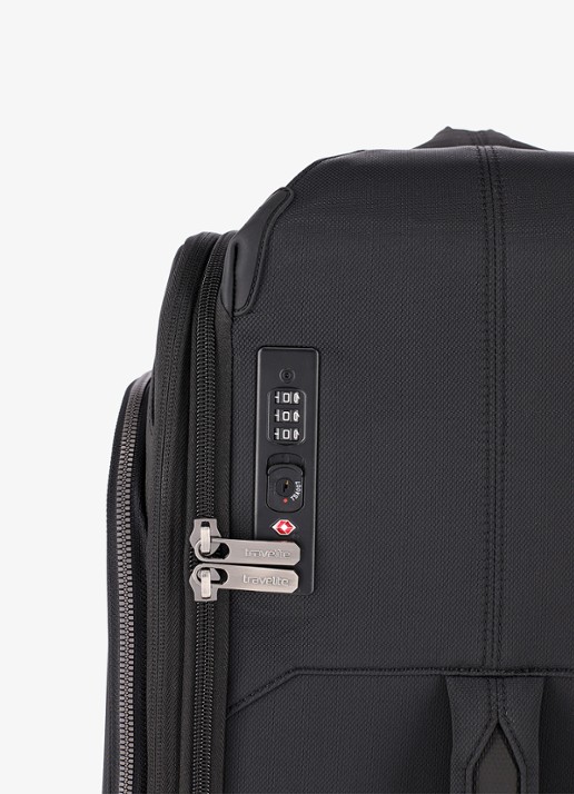 Travelite Priima vergrootbare spinner 55 cm - detail 5 zwart