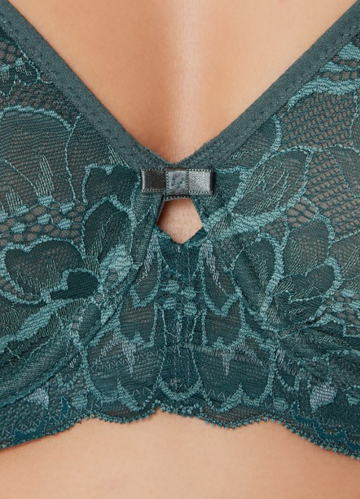 Triumph Amourette bh van kant met beugel - detail 3 donkergroen
