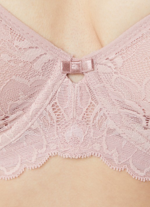Triumph Amourette Charm longline beugel bh van kant - detail 2 roze