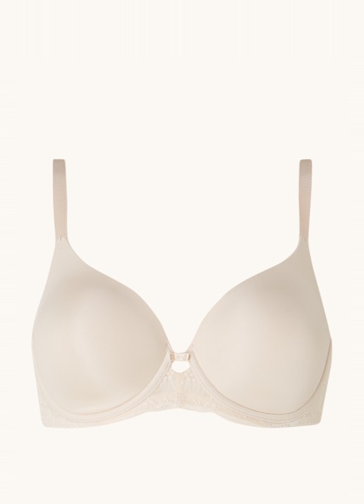 Triumph Amourette Charm voorgevormde bh met beugel en kant - voorkant 4 creme