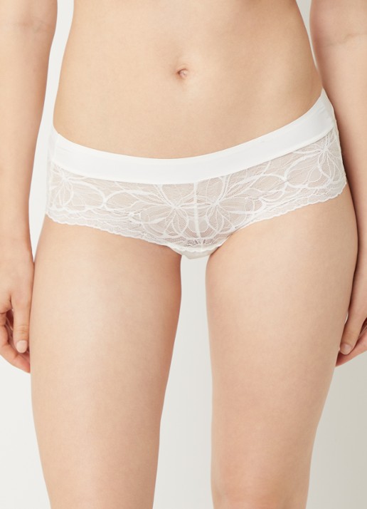Triumph Body Make-Up Illusion Lace shorty van kant - voorkant 4 ivoor