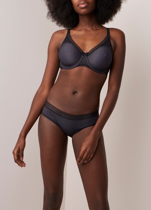Triumph Infinite minimizer beugel bh met opengewerkte details - voorkant 4 antraciet