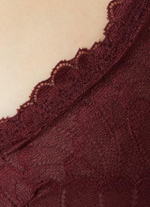 Triumph Love in Lace bralette met kant details - detail 2 bordeauxrood
