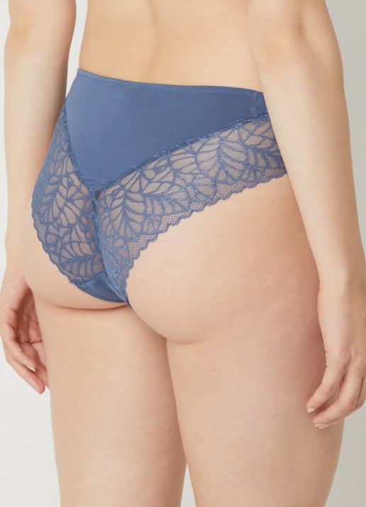 Triumph Modal Tai slip van kant met lurex - achterkant 3 blauwgrijs