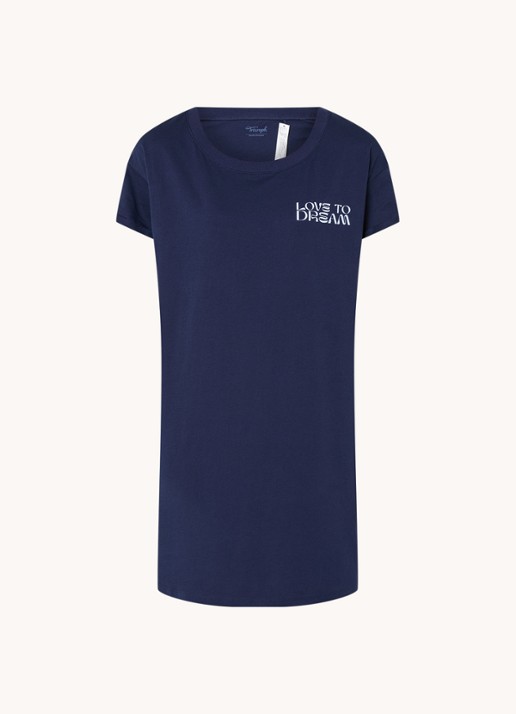 Triumph Nachthemd met print - voorkant 2 donkerblauw