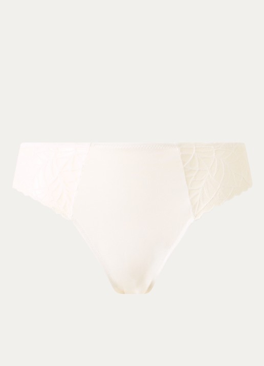 Triumph Pretty Modal high waisted hipster van kant met lurex - voorkant wit
