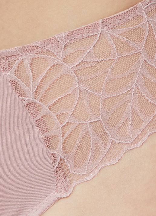 Triumph Pretty Modal high waisted hipster van kant met lurex - detail 2 oudroze