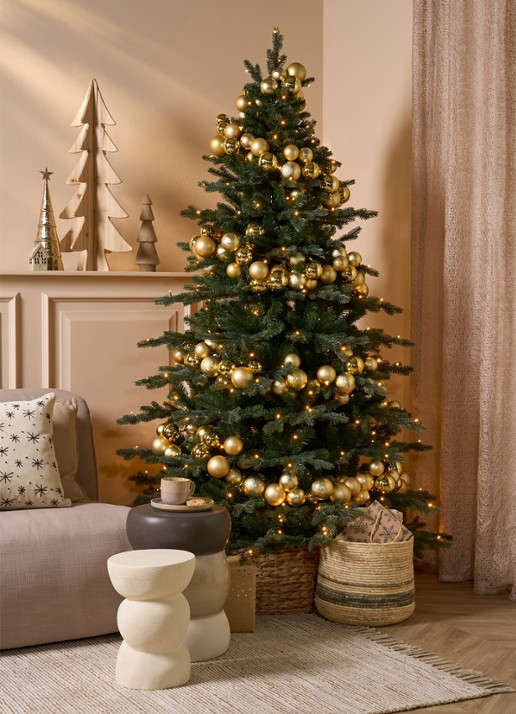 Triumph Tree Sherwood kunstkerstboom met LED verlichting 215 cm - detail 2 donkergroen