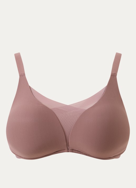 Triumph Voorgevormde bh met mesh - voorkant 4 taupe
