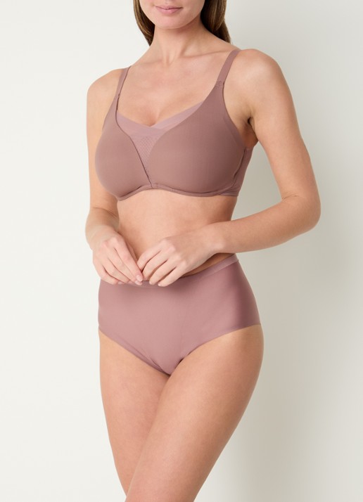 Triumph Voorgevormde bh met mesh - voorkant 5 taupe