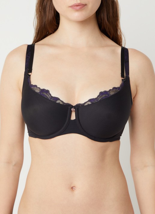 Triumph Wild Gardenia beugel bh met kant - voorkant 2 zwart