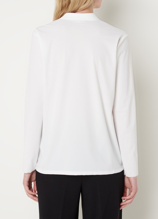 TRVL DRSS Blouse van travelstof - achterkant 2 gebroken wit