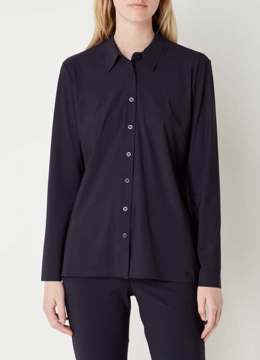 TRVL DRSS Blouse van travelstof - detail 2 blauw