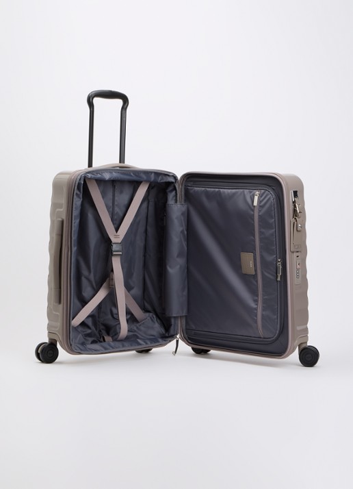 TUMI 19 Degree Continental vergrootbare spinner 55 cm - voorkant 3 donkerbeige