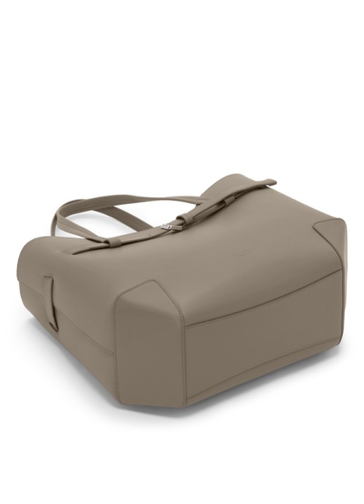 TUMI Adatto Adatto schoudertas van leer - detail 4 taupe