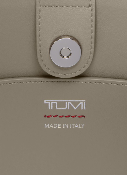 TUMI Adatto Adatto schoudertas van leer - detail 7 taupe