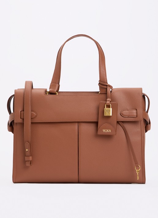 TUMI Agent Medium businesstas van leer met 13 inch laptopvak - unisex