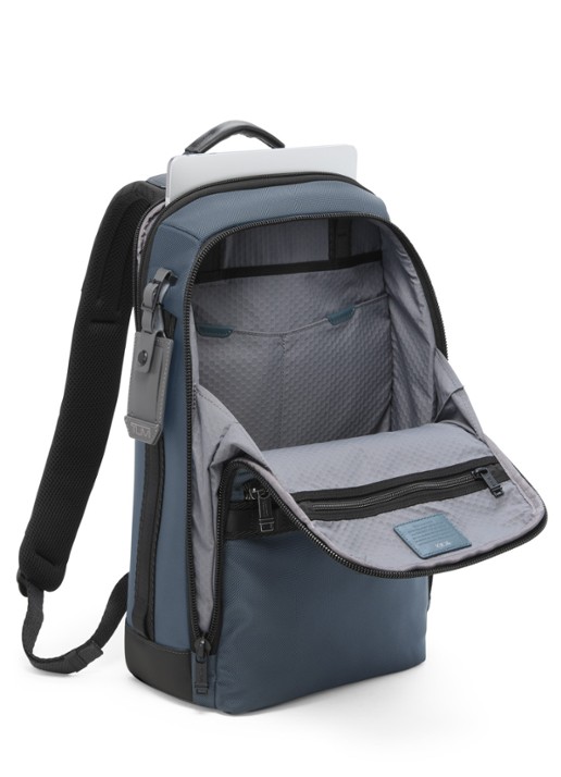 TUMI Alpha Bravo Dynamic rugzak met 15 inch laptopvak - unisex - voorkant 3 staalblauw