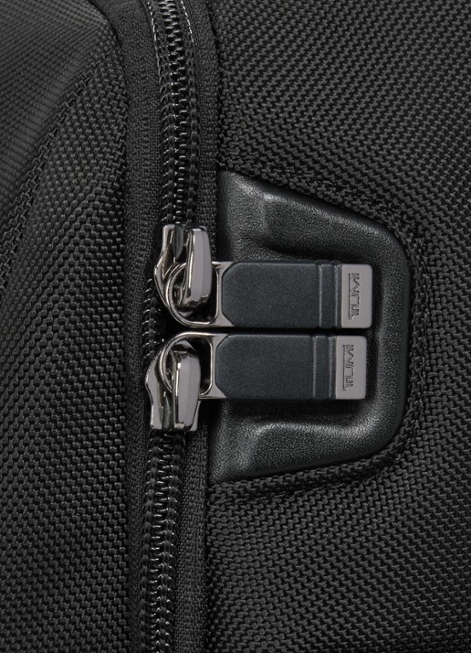 TUMI Alpha businesstas met leren details en afneembare schouderriem - detail 3 zwart