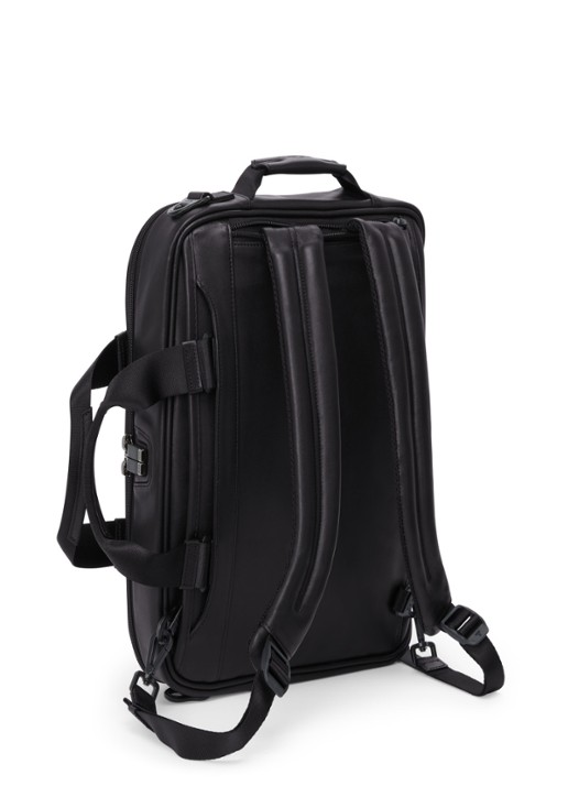 TUMI Alpha businesstas van leer - voorkant 5 zwart