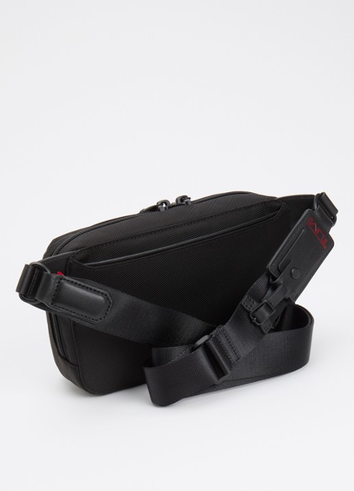 TUMI Alpha East West heuptas met leren details - achterkant 2 zwart