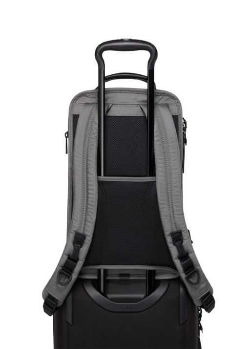 TUMI Alpha vergrootbare rugzak met 15 inch laptopvak - detail grijs