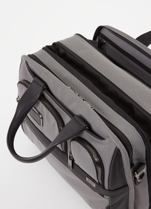 TUMI Alpha X businesstas met 15 inch laptopvak - detail grijs