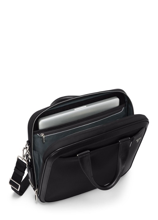 TUMI Arrive' Hannover businesstas met 16 inch laptopvak - voorkant 3 zwart