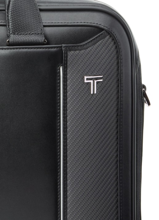 TUMI Arrive' Hannover businesstas van leer met 16 inch laptopvak - detail 2 zwart